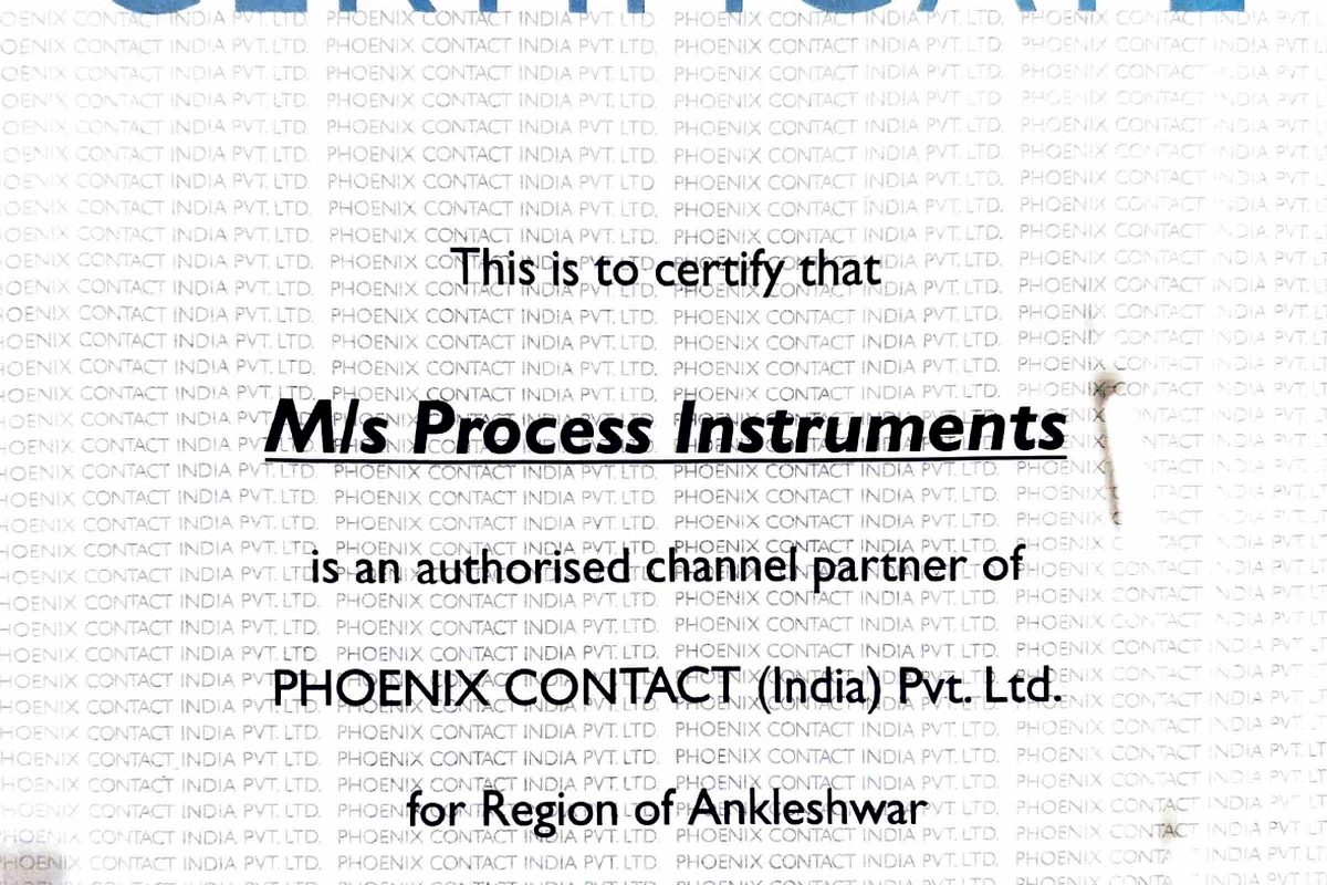 Phoenix Contact - Dealer Certificate