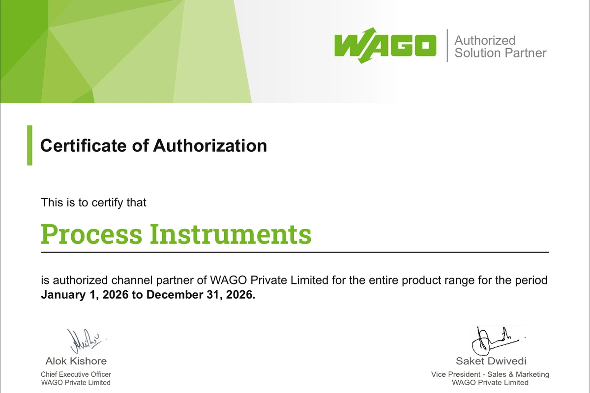 WAGO - Certificate of Authorization